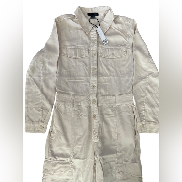 Anthropology Sanctuary rebel long sleeve utility jumpsuit toasted almond XS NWT - Picture 8 of 13